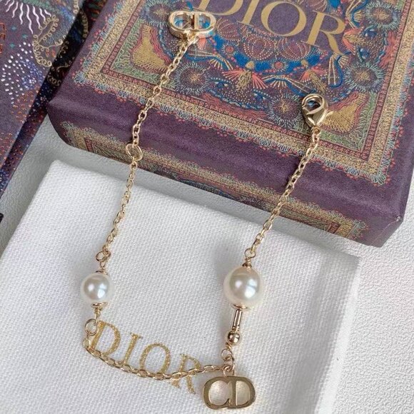 Dior CD Logo Pearl Bracelet - Picture 1 of 8